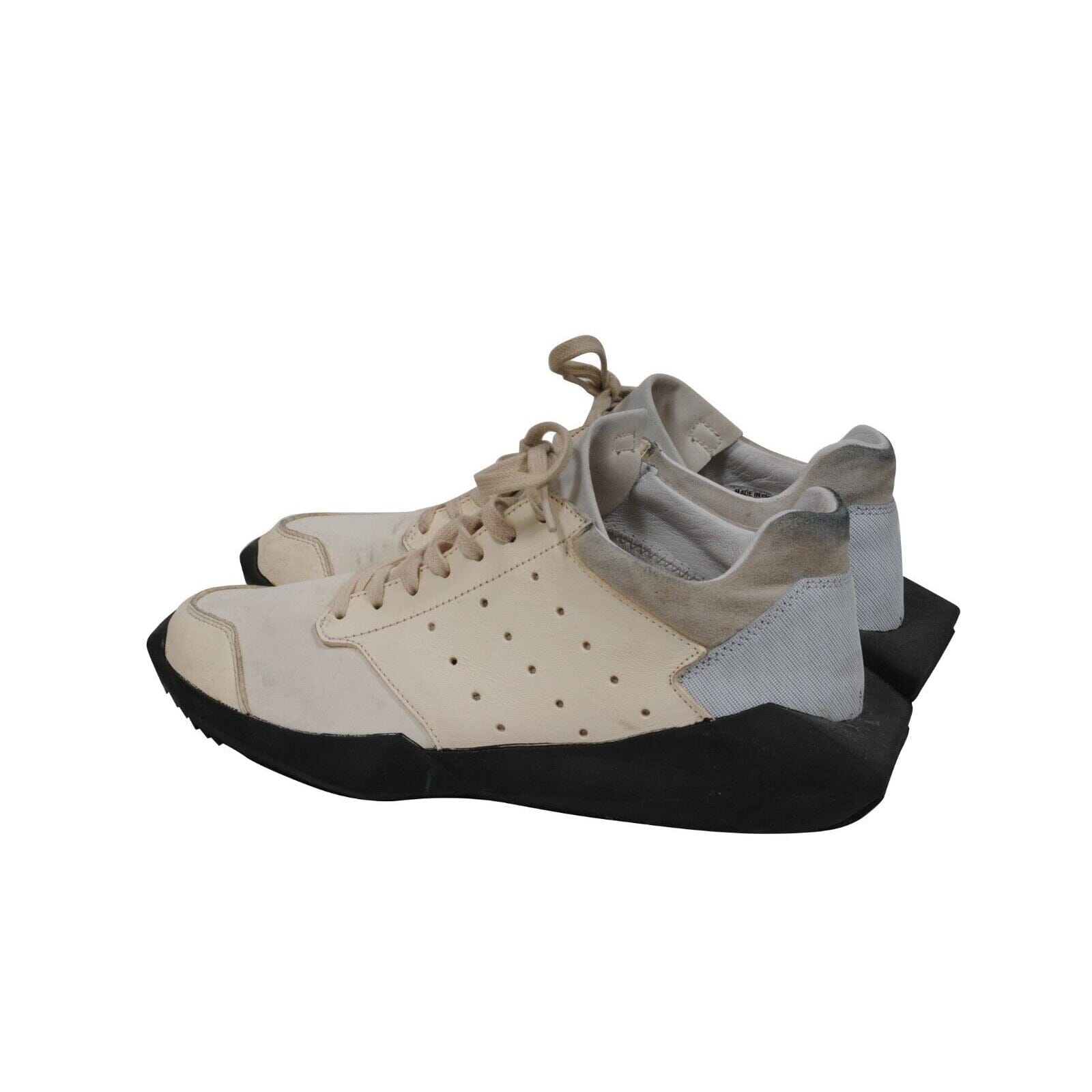 Rick Owens Adidas Mens Tech Runner Size US 7.5 White Tan Black