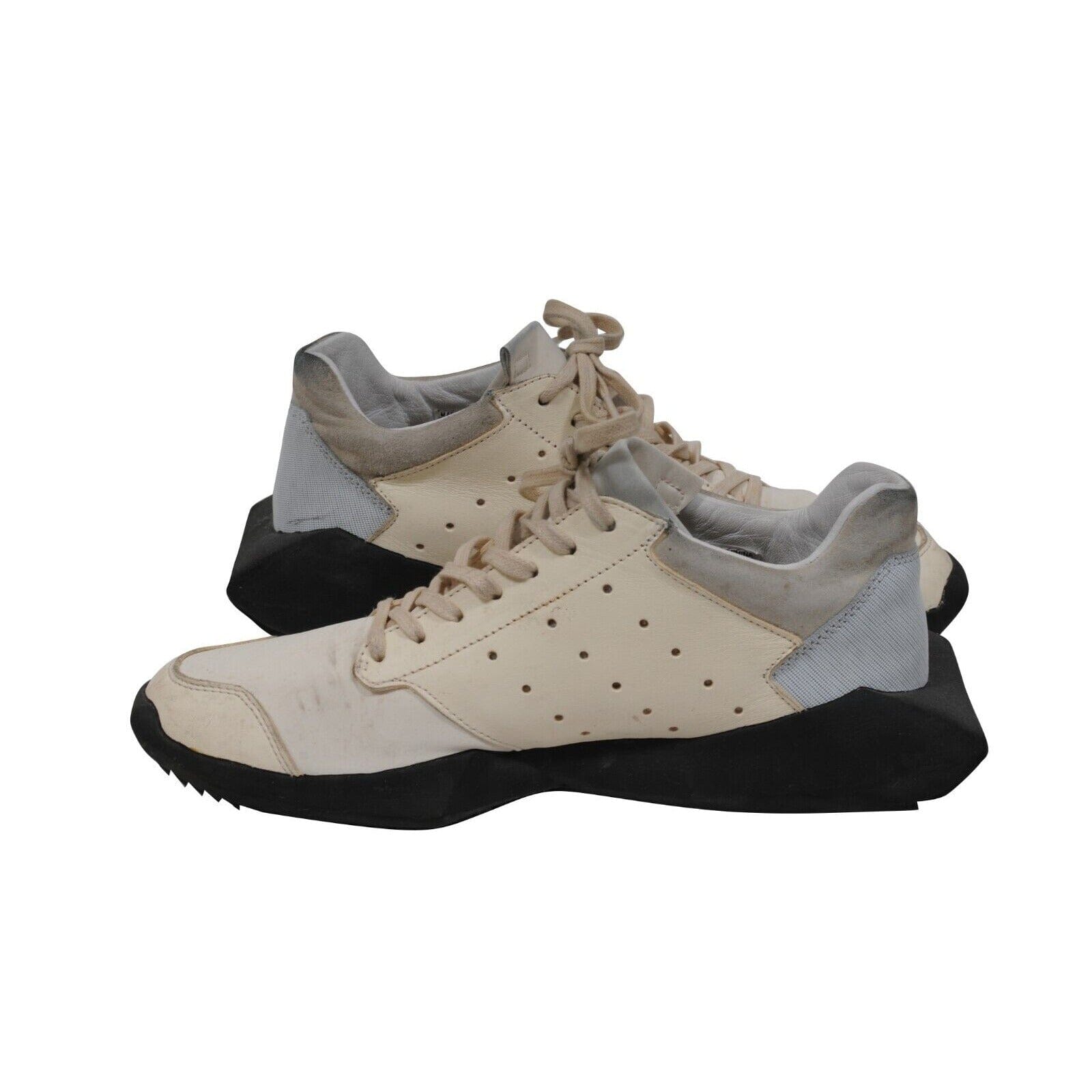 Rick Owens Adidas Mens Tech Runner Size US 7.5 White Tan Black