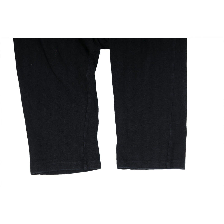 Rick Owens Men Cropped Pants Medium Black Cotton Drop Crotch Drawstring Trousers RICK OWENS 