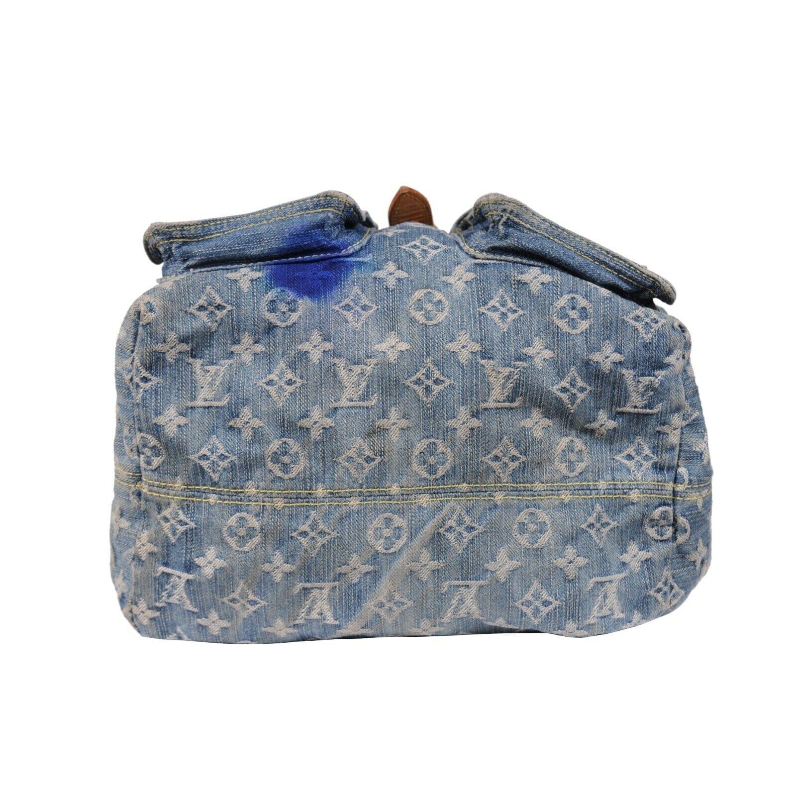 Louis Vuitton Sac A Dos GM Backpack Blue Denim LV Logo 