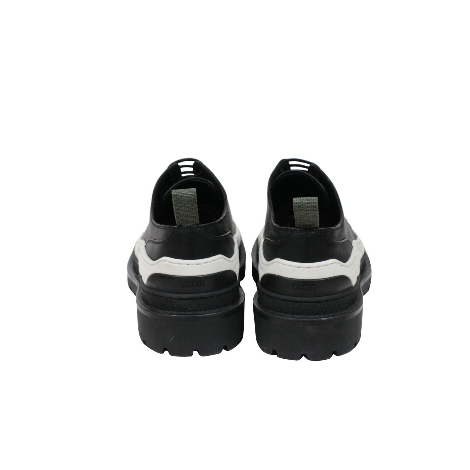 Dior Mens Sacai Chunky Derby US 12 45 Black White Leather Platform