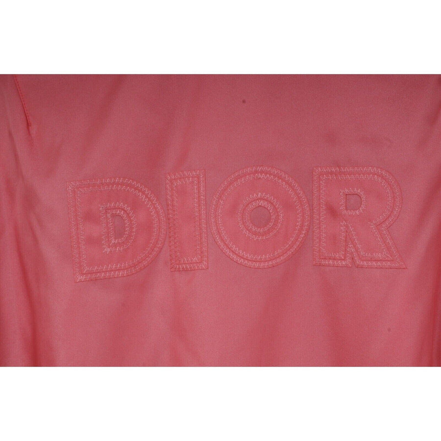 Saddle Bomber Jacket Pink Nylon Logo Double Zipper Dior 