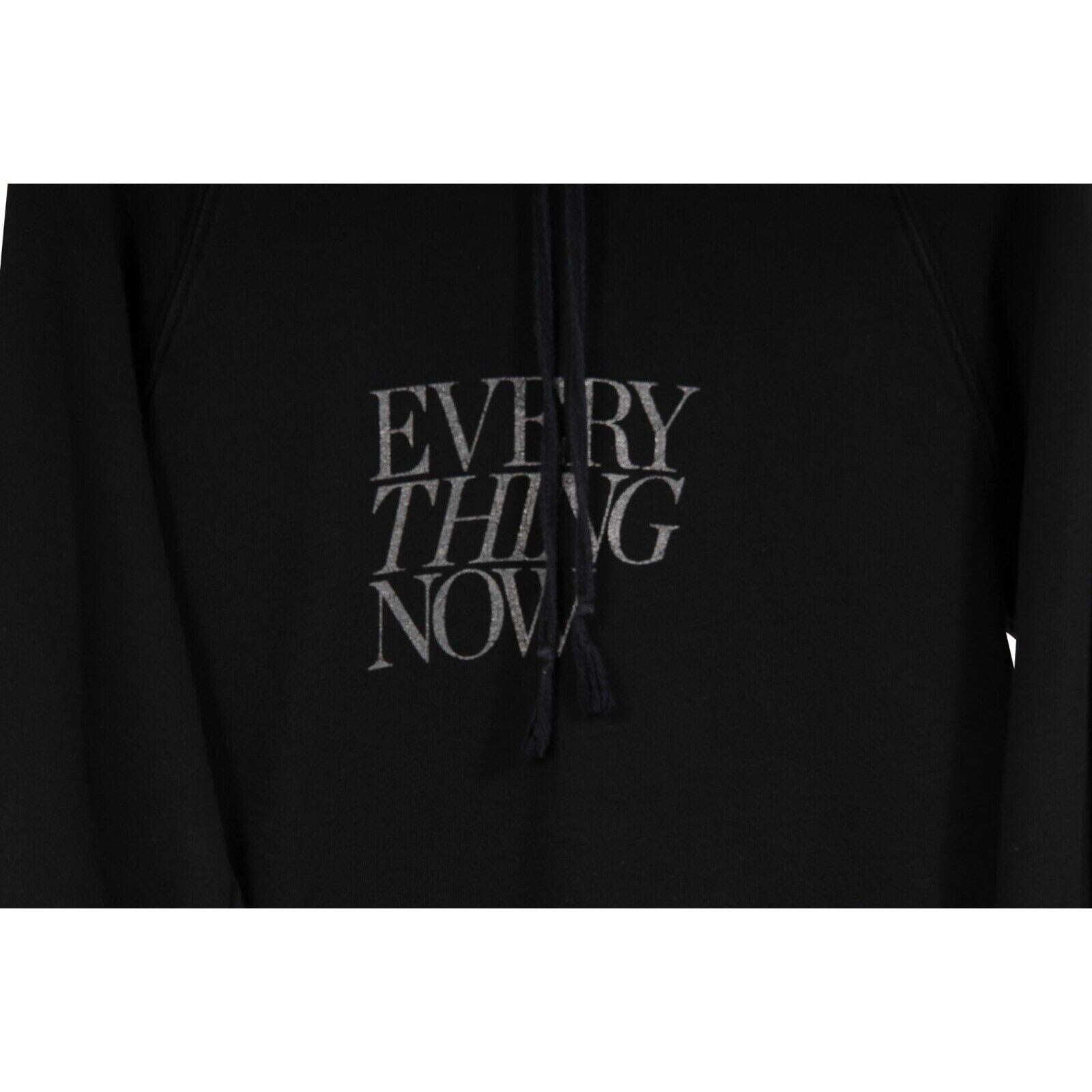 Saint Laurent Women Hoodie Size XS Everything Now Black Cotton