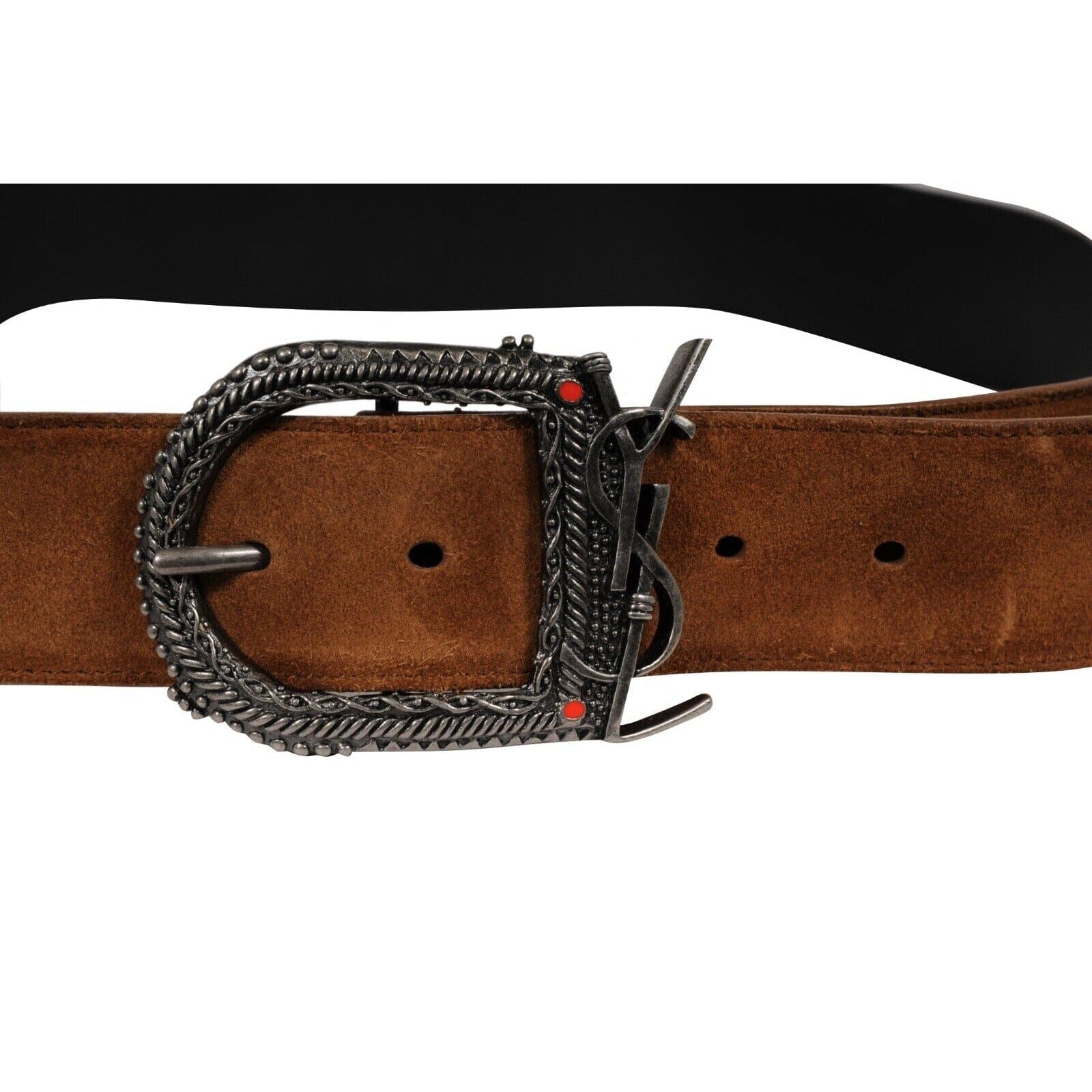 ysl belt brown