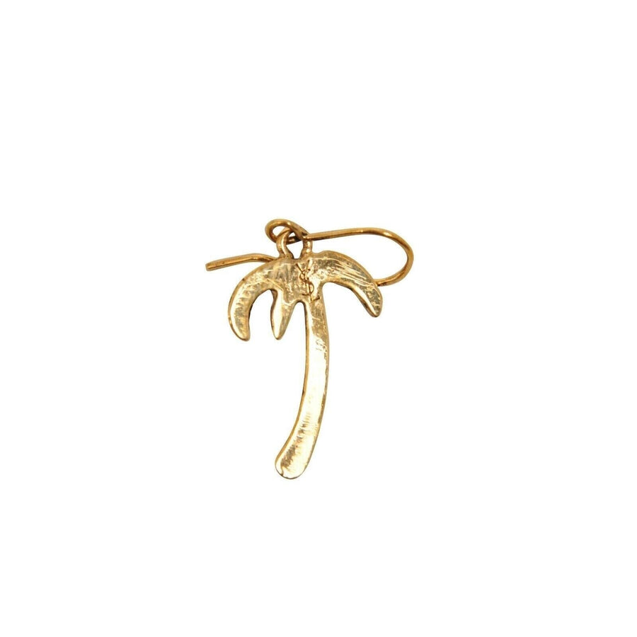 Saint Laurent Palm Tree Danlge Earring Gold Brass SS16 Hedi Slimane Boho Chic Saint Laurent 