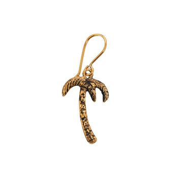 Saint Laurent Palm Tree Danlge Earring Gold Brass SS16 Hedi Slimane Boho Chic Saint Laurent 
