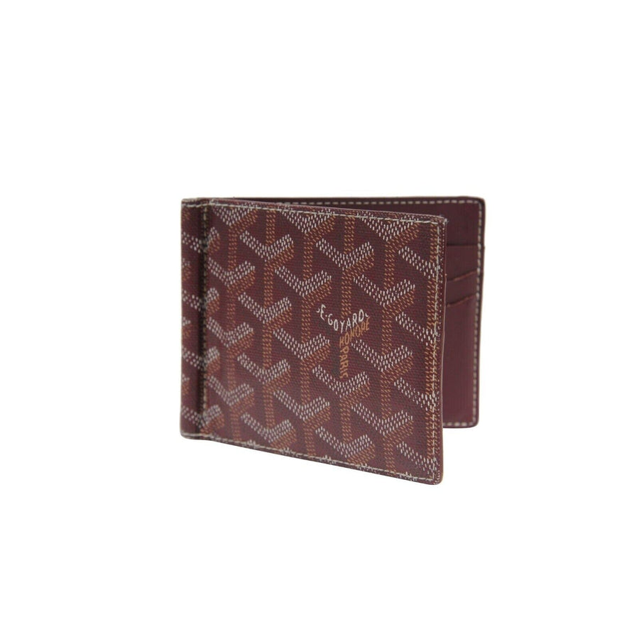 Goyard Saint Thomas Bill Fold Burgundy Wallet Money Clip Bi Fold Card Holder THE ECHELON