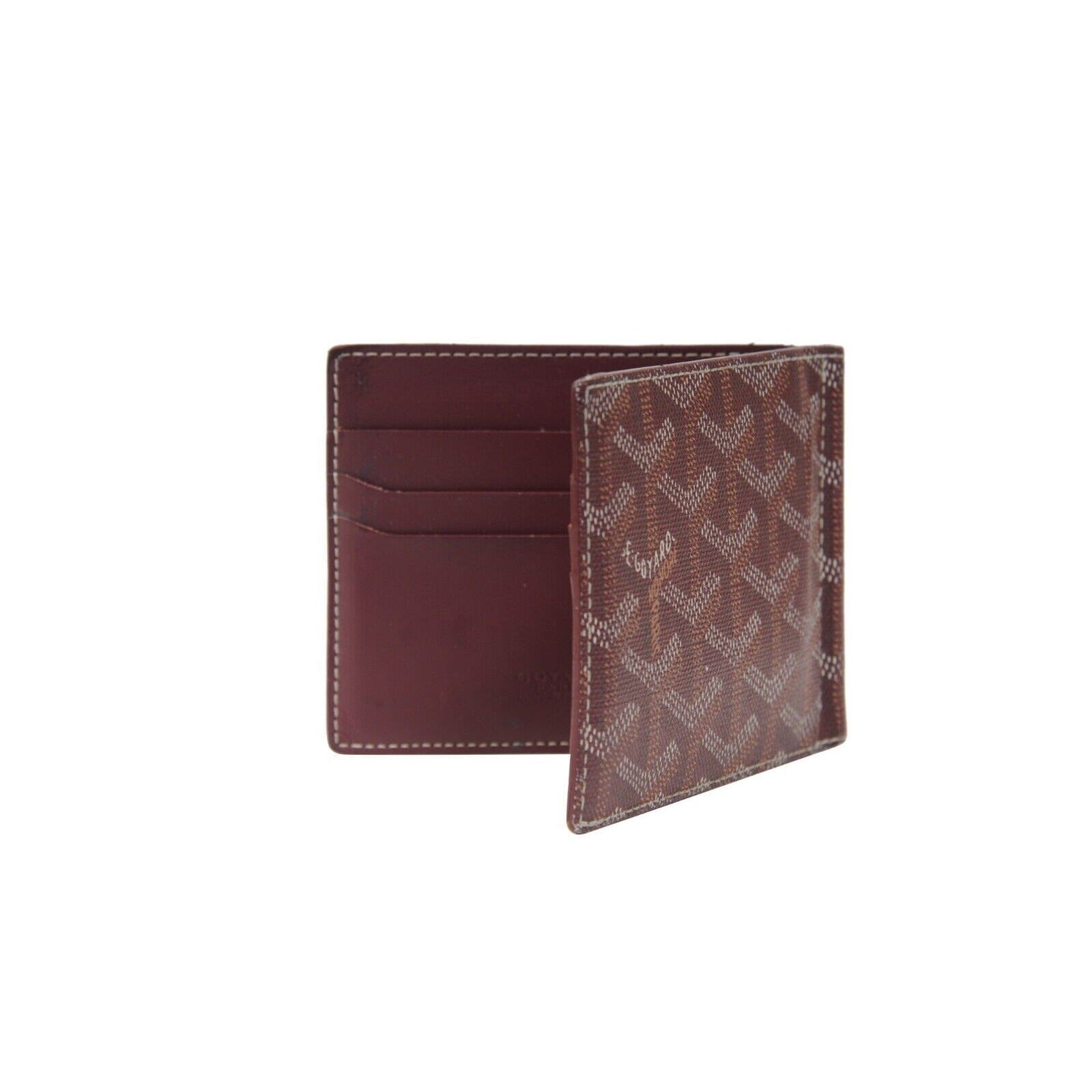 Goyard Saint Thomas Bill Fold Burgundy Wallet Money Clip Bi Fold Card Holder THE ECHELON