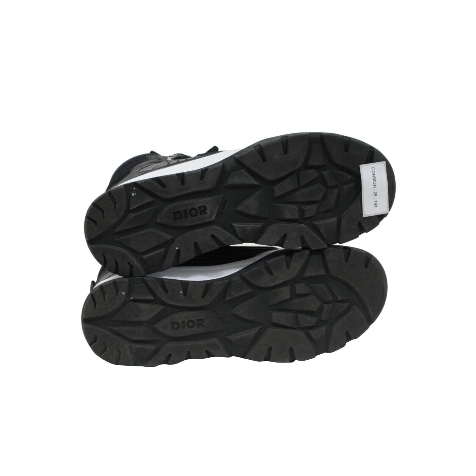 Dior Mens Snow Boots US 11 44 Black Nylon Oblique Logo Ski 