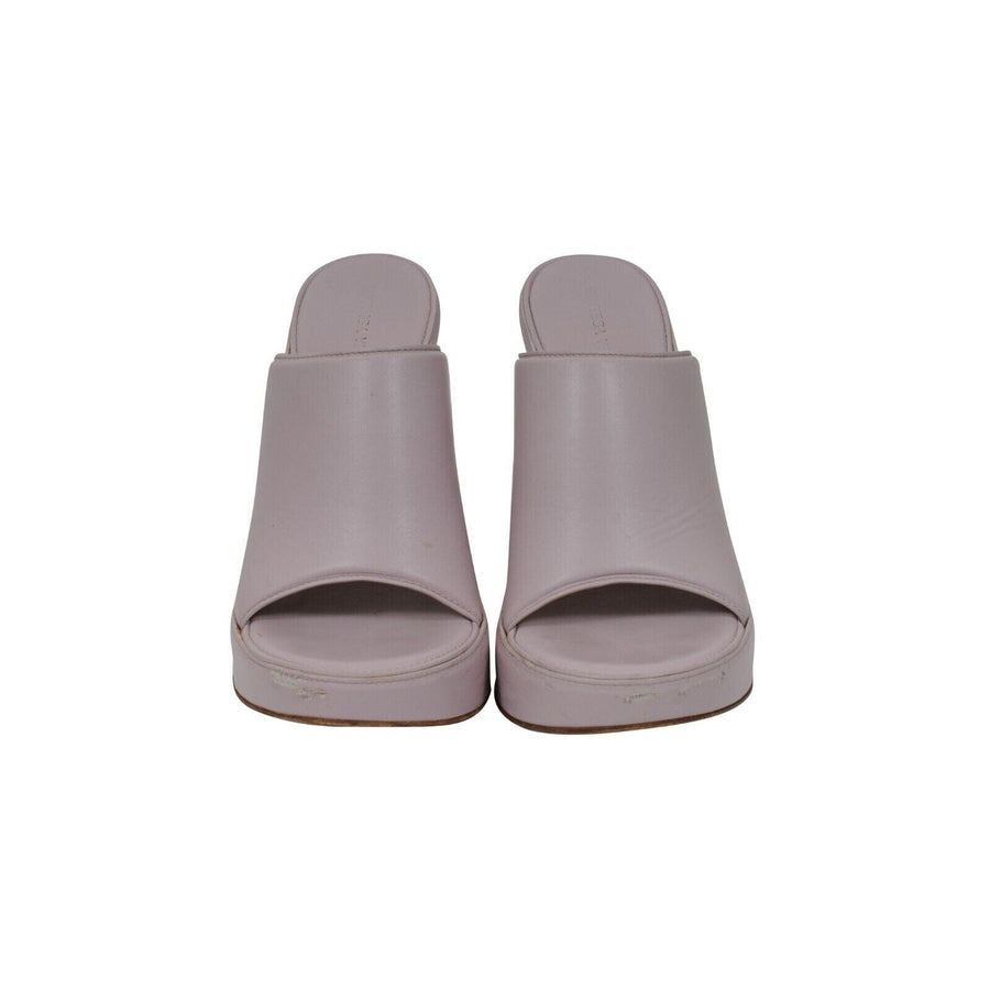 Stack Wedge Mules US 9 39 Purple Nappa Leather Sandals Bottega Veneta 