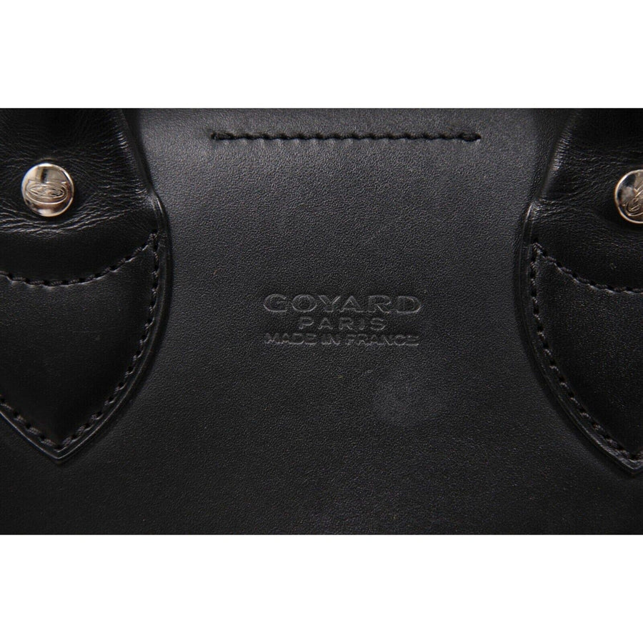 Steamer PM Backpack Black Leather Travel Carry On Weekend Shoulder Strap Goyard 