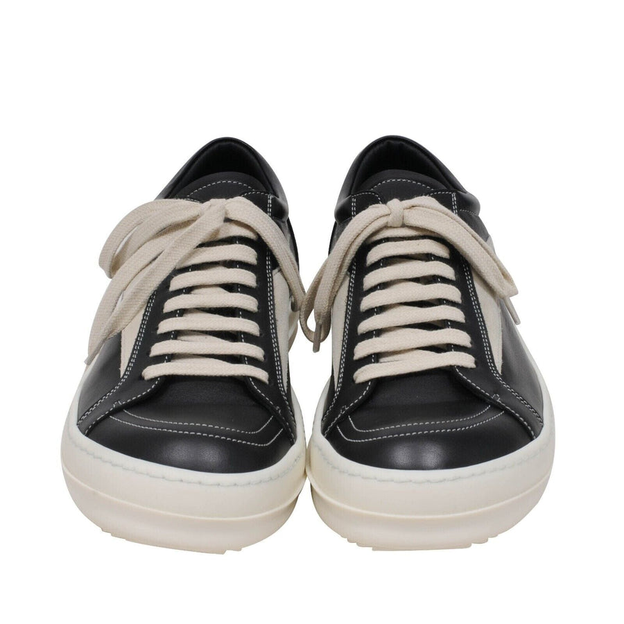 Strobe Vintage Low Top Sneakers Black White Mainline RICK OWENS 
