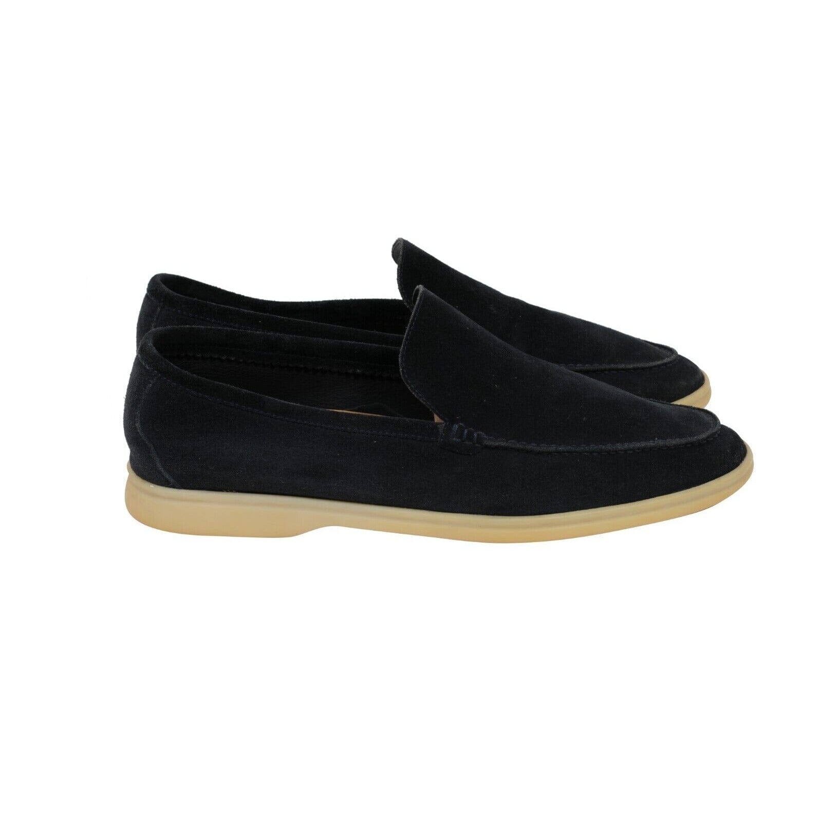 Loro Piana Black Suede Summer Walk Penny Loafers SZ 46 EU Nautical Casual EUC ???? ????? ?????? ???? ??????? for  main image 2