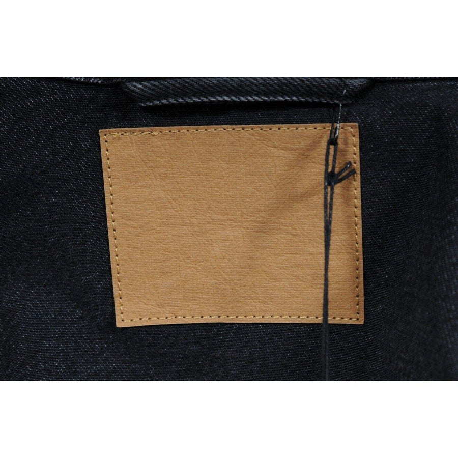 Swing Denim Jacket Vintage Black Cotton Oversized Coat Balenciaga 