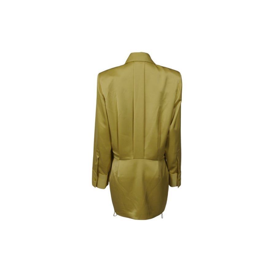 The Attico Women Margot Mini Dress Size IT 44 Large Lime Green Long Sleeve  – THE-ECHELON