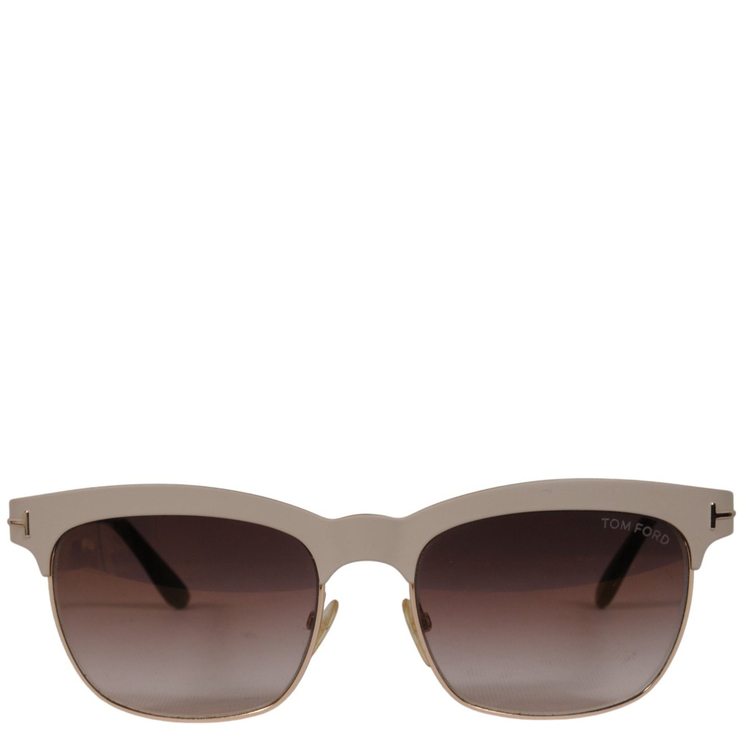 Tom Ford Elena TF437 Rectangular Sunglasses Beige Shades 