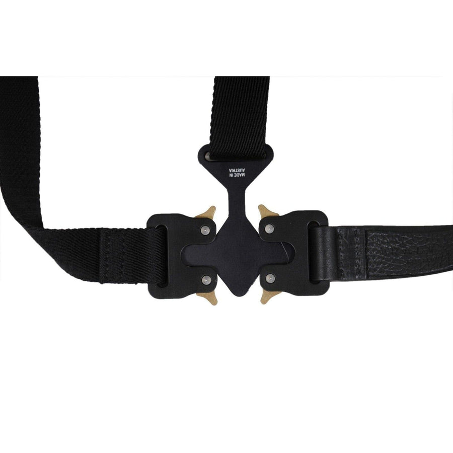 Tri Buckle Chest Harness Black Leather Tactical Military Belt 1017 ALYX 9SM 