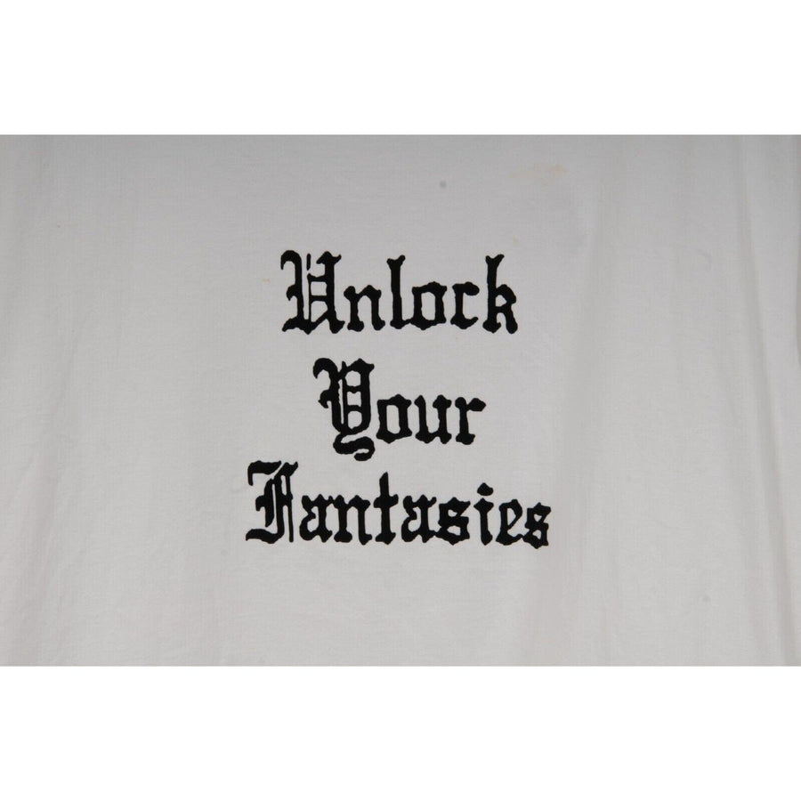 Unlock Your Fantasies T Shirt White Black100% Cotton Short Sleeve Celine 