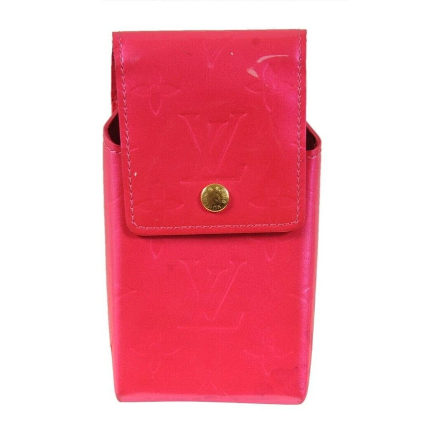 Vernis Cell Phone Case Card Wallet Pink Lv Monogram Patent Leather Louis Vuitton 