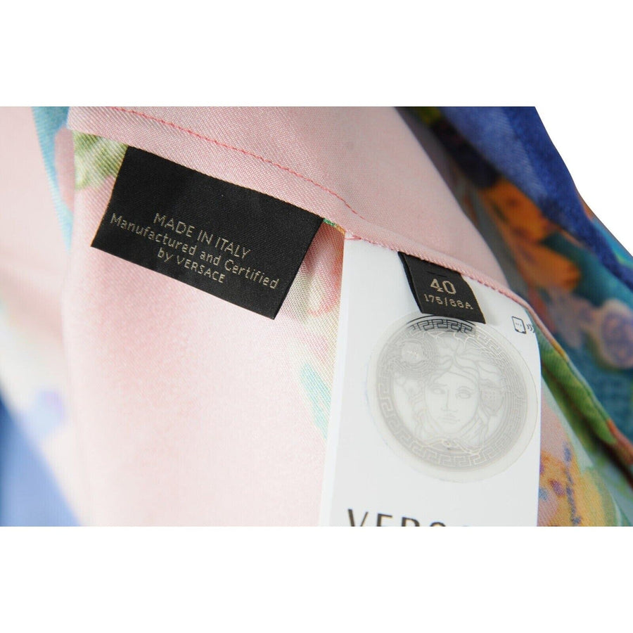 Versace Mens Andy Dixon Caravaggio Button Down Shirt Size 40 Pink Silk Heritage Versace 