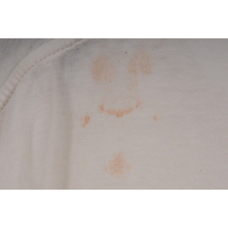 Vintage Distressed T Shirt Size Medium White 100% Cotton Thrashed Balmain 