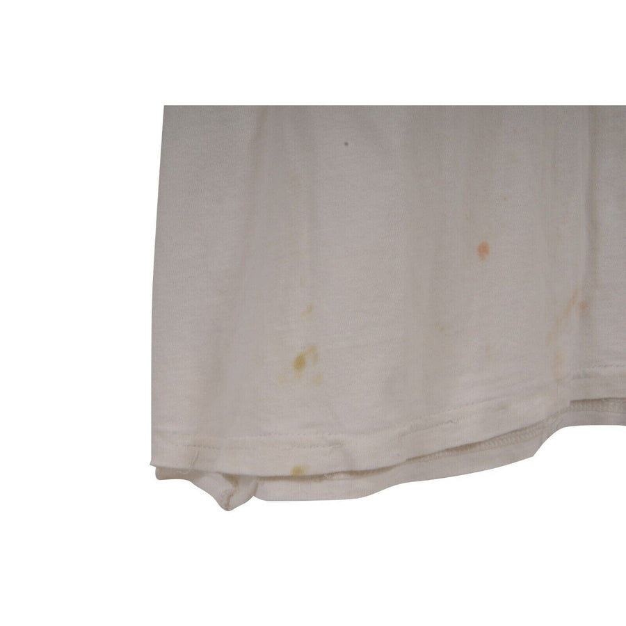 Vintage Distressed T Shirt Size Medium White 100% Cotton Thrashed Balmain 