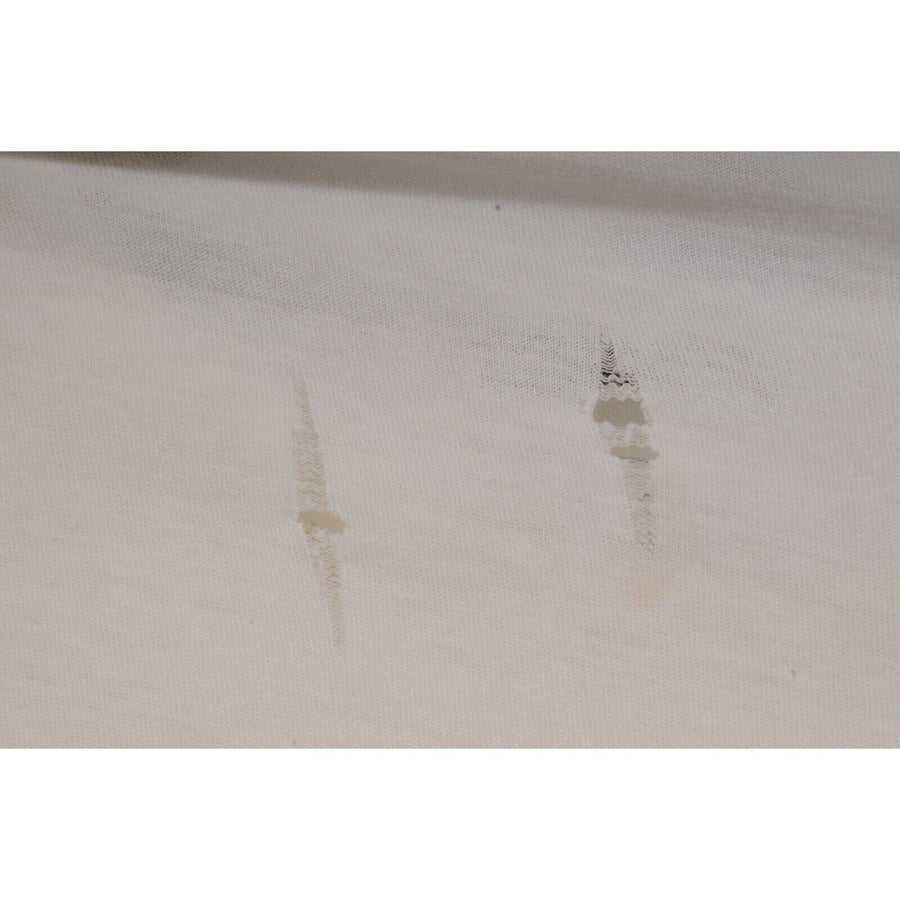 Vintage Distressed T Shirt Size Medium White 100% Cotton Thrashed Balmain 