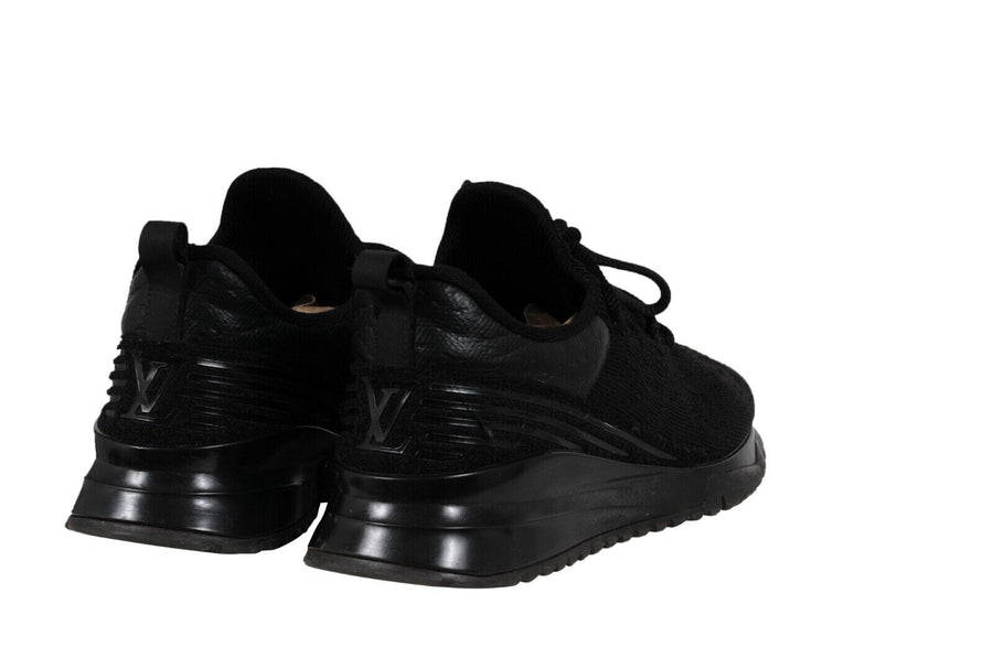 Louis Vuitton Men VNR Sneakers US 9 LV 8 Black Grey Knit Low Top Trainers Shoe THE ECHELON