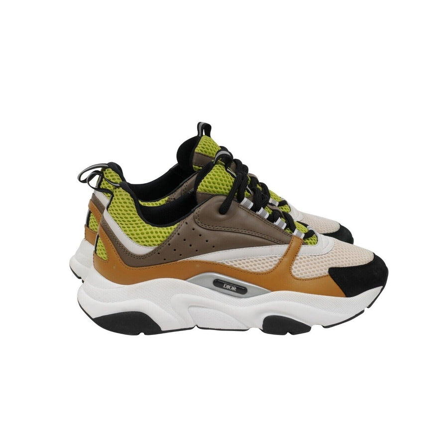 White Brown Neon Green B22 Sneakers Chunky Dad DIOR 