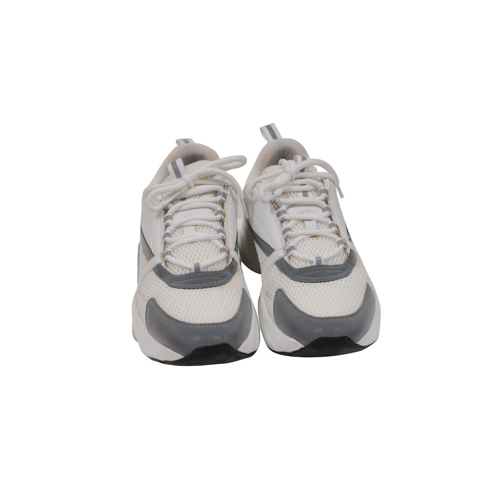 Dior B22 White Grey Gray Silver Chunky Dad Logo Oblique White Gray 