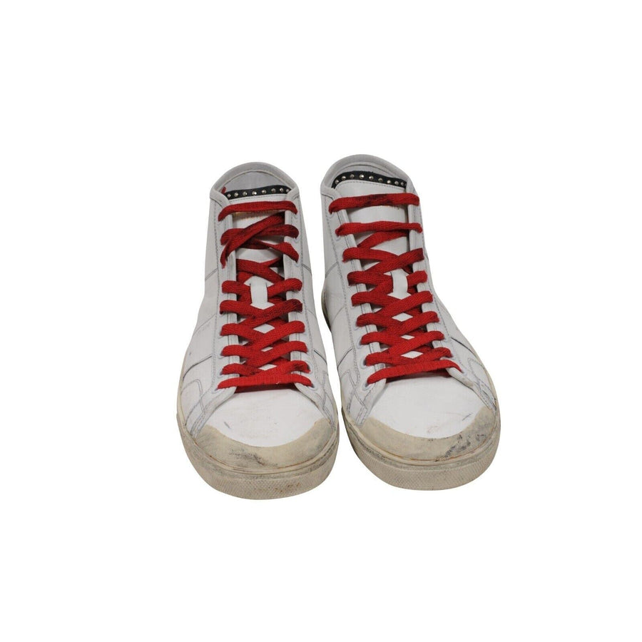 White SL 37 Mid Leather Red Laces Sneakers SAINT LAURENT 