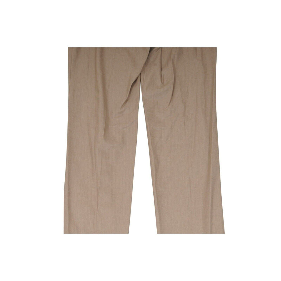 Wide Leg Pants Size Tan Wool Stretch Dress Career Trousers Escada 