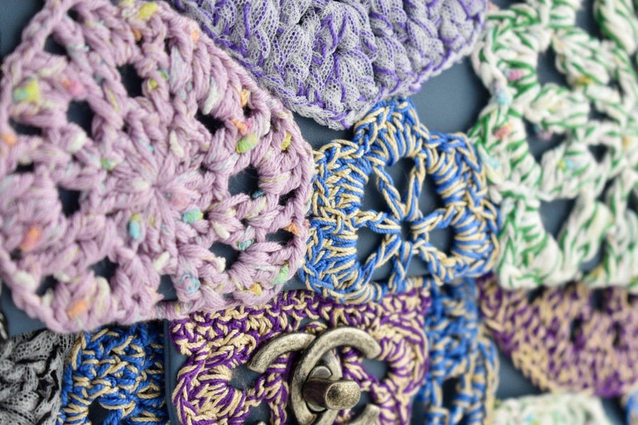Chanel Collectors Blue Crochet Shoulder Bag