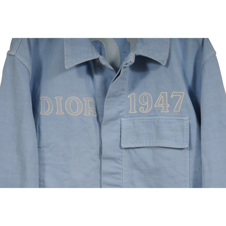 1947 Logo Light Blue White Jean Denim Jacket DIOR 