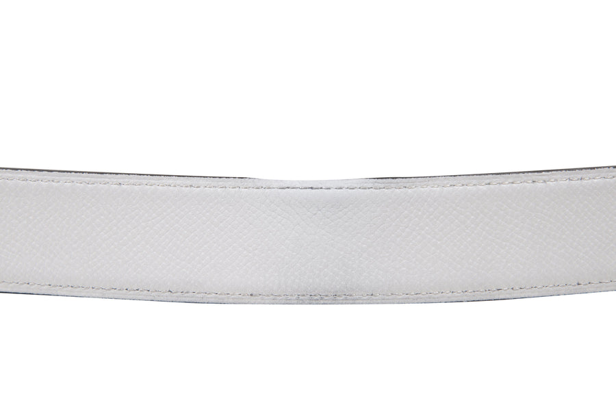 32 MM Etoupe White Silver Brushed H Belt Kit Belt HERMES 