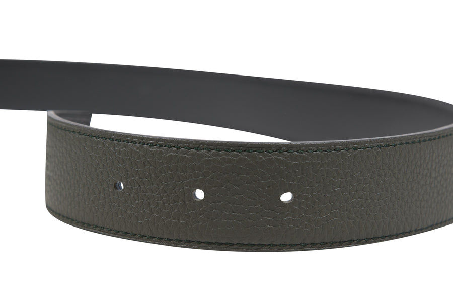 32 MM H Au Carre Olive Green Togo Leather Belt Belt HERMES 
