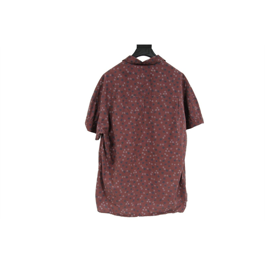 3/4 Burgundy Red Star Button Down Shirt VALENTINO 