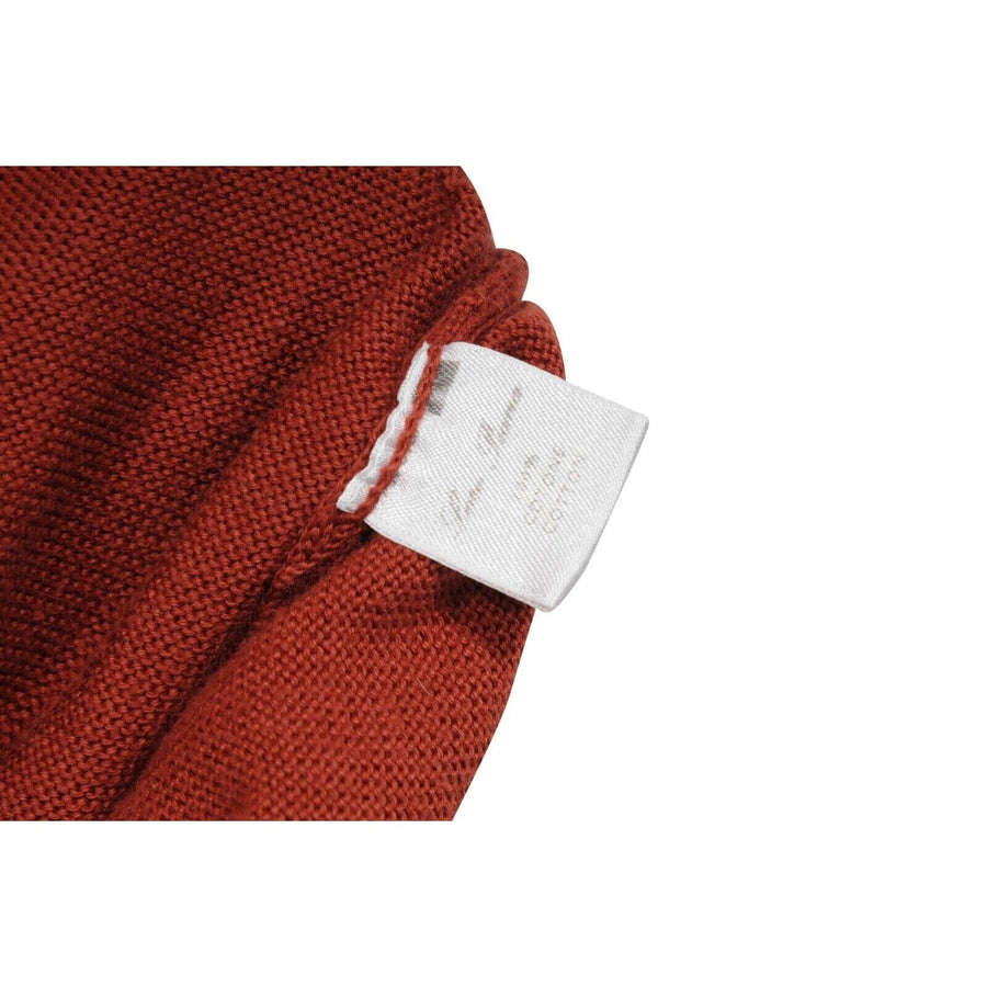 3/4 Zip Turtleneck Sweater Burnt Orange Cotton Pullover Loro Piana 