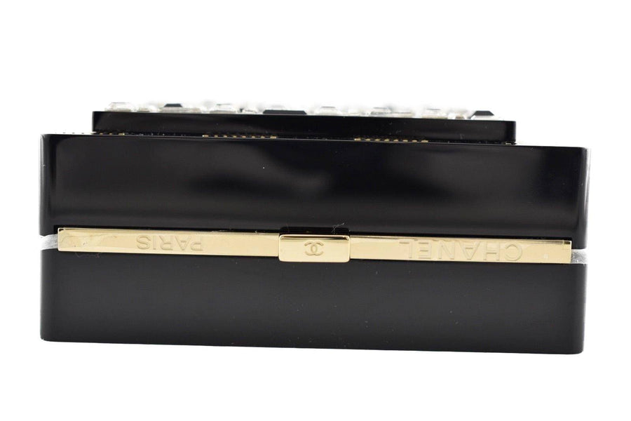 5 Plexiglass Minaudiere Runway CC Logo Gold Chain Clutch Box Bag –  THE-ECHELON
