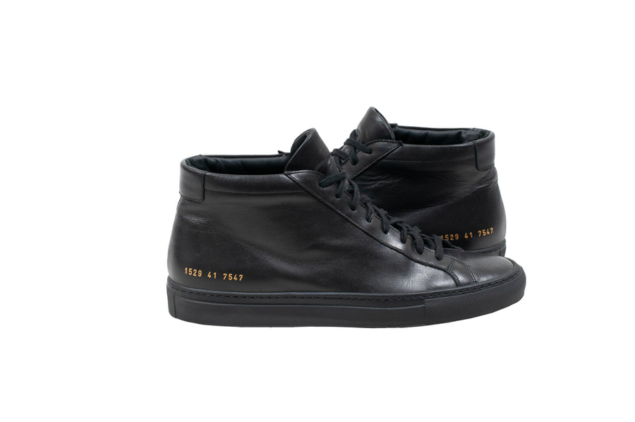Achilles Mid Sneakers (Black) Common Projects 