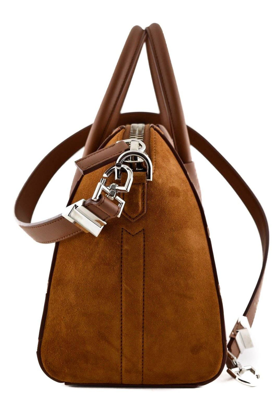Antigona Small Brown Chevron Studded Shoulder Top Handle Tote Bag GIVENCHY 