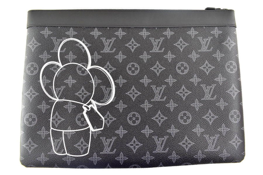 Louis Vuitton Pochette Apollo Monogram Shadow Black in Coated