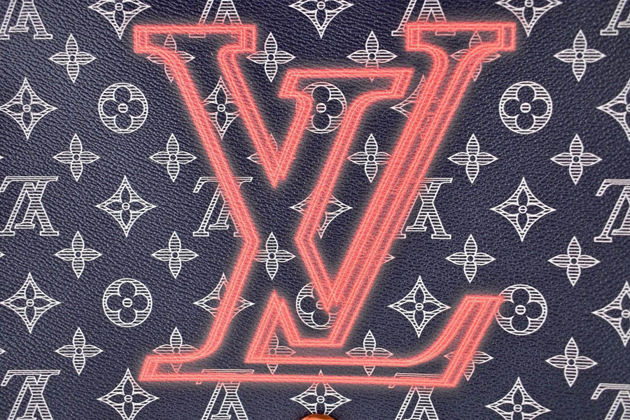 Louis Vuitton Pochette Apollo Blue Monogram Upside Down Canvas