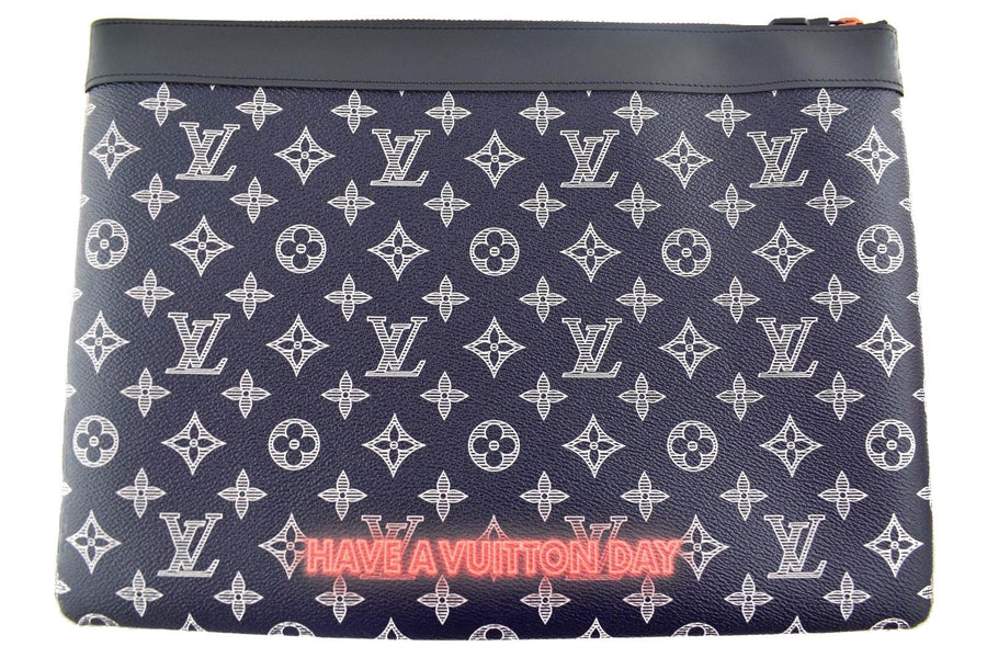 Louis Vuitton PM Pochette Apollo Monogram Upside Down Ink Navy in