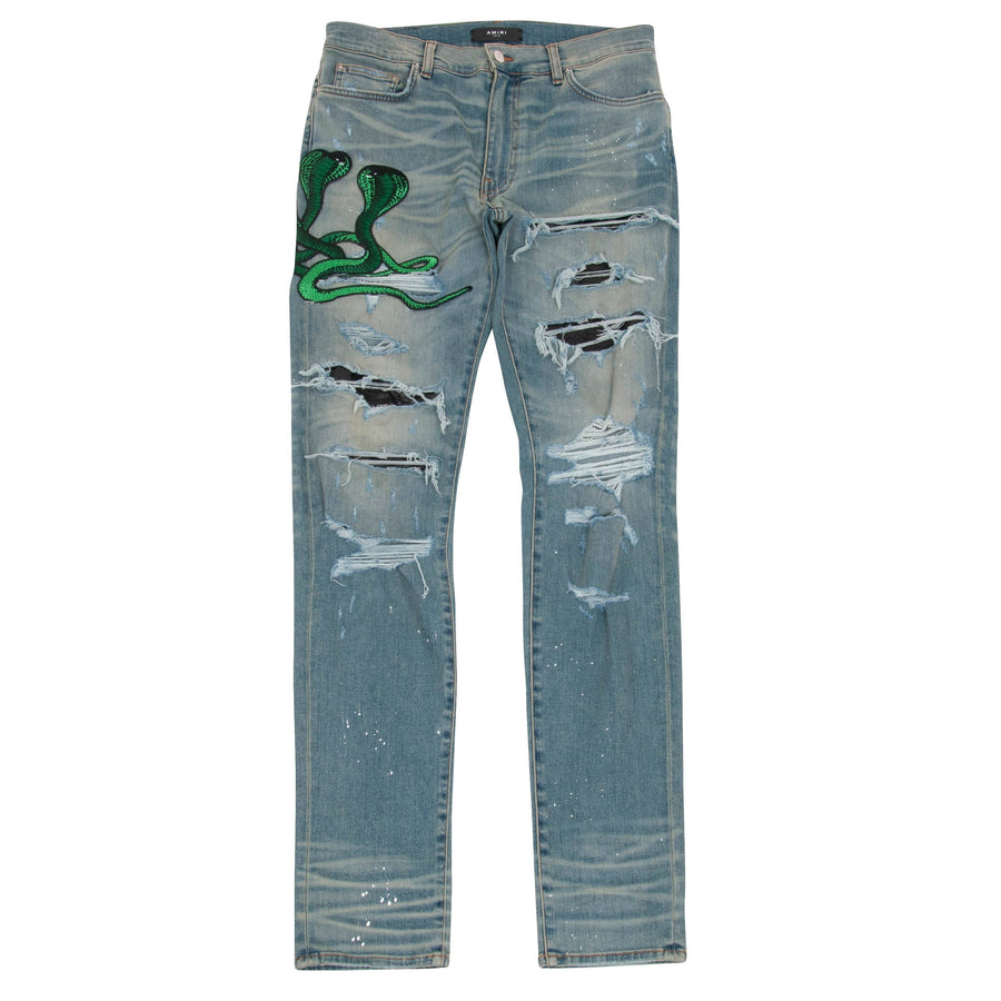 売れ筋介護用品も！ amiri art patch jeans デニム/ジーンズ