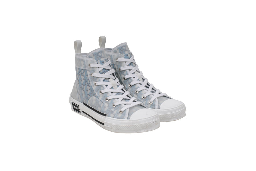 B23 Blue Dior Oblique Pixel Canvas High Top Sneaker DIOR 