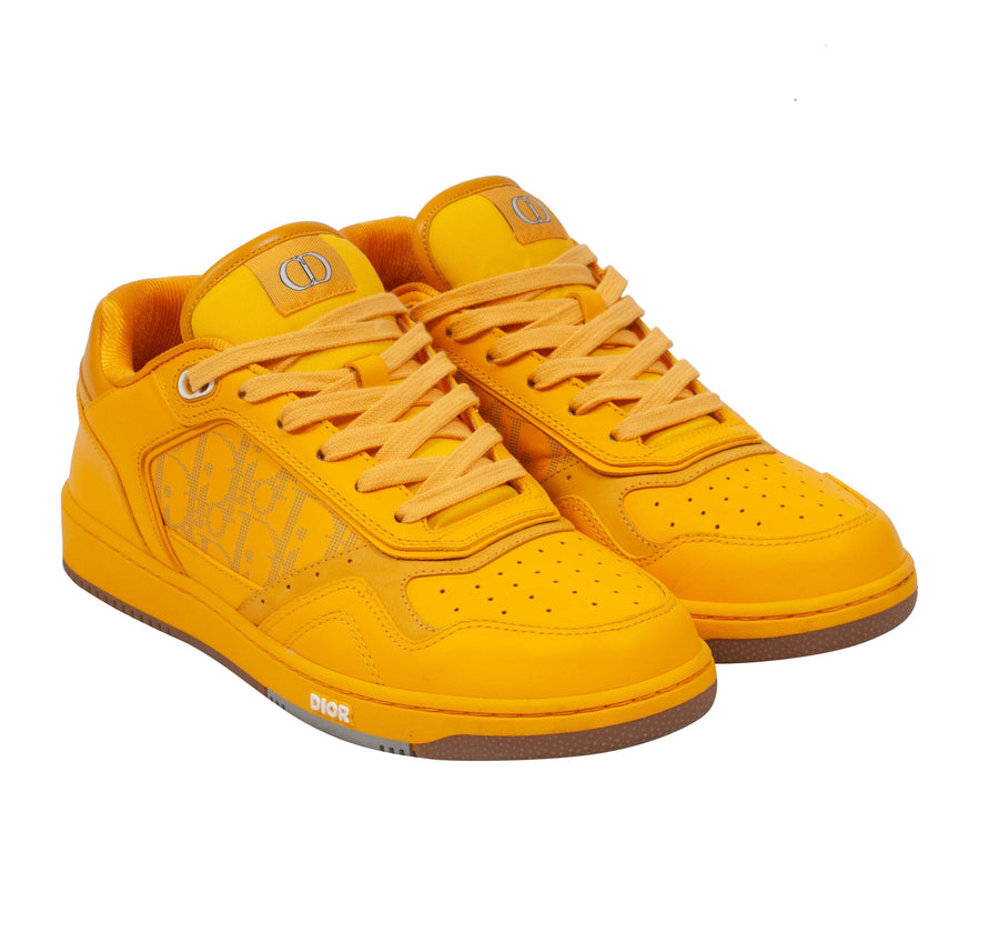 B27 Yellow Leather Low Top Galaxy Dior Oblique Sneakers DIOR 