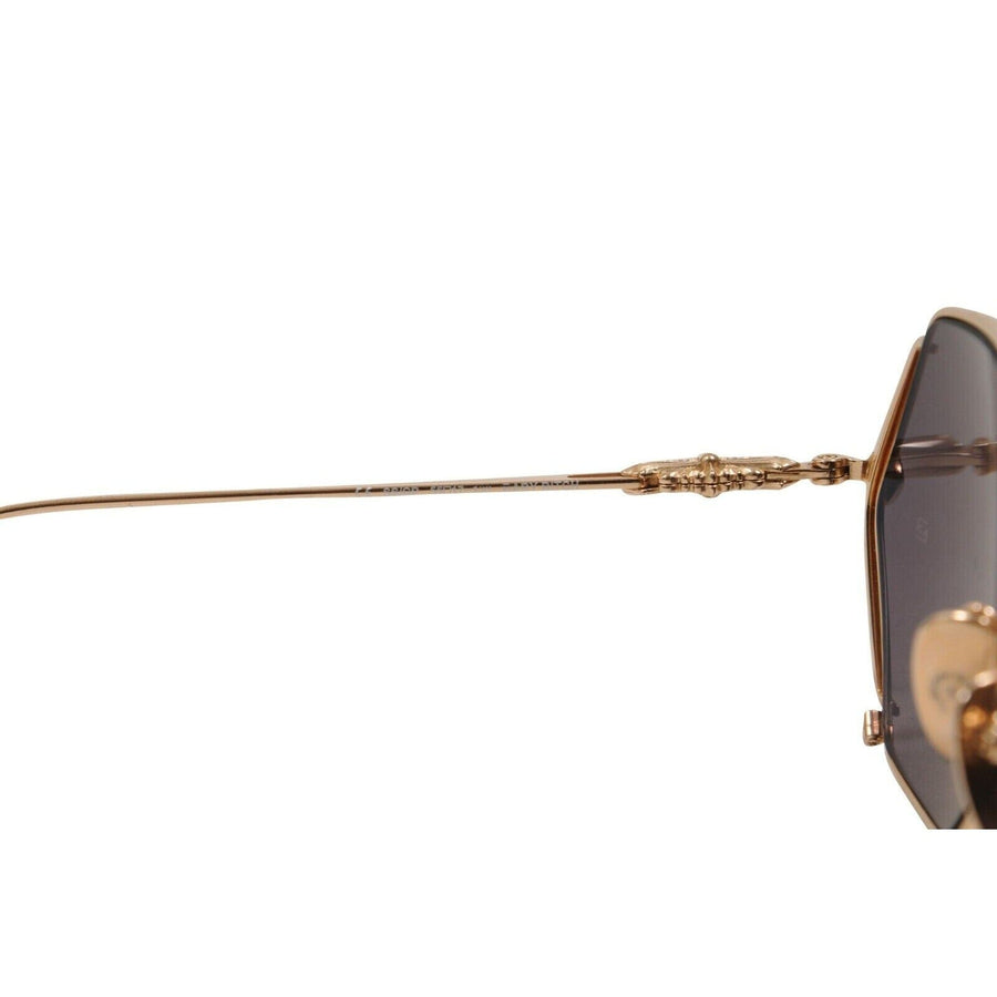 Baby Bitch Gold Plate Cross Octagonal Round 55M Sunglasses CHROME HEARTS 