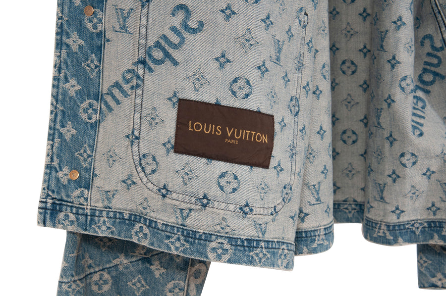 Louis Vuitton Washed Denim Barn Jacket Louis Vuitton X Supreme