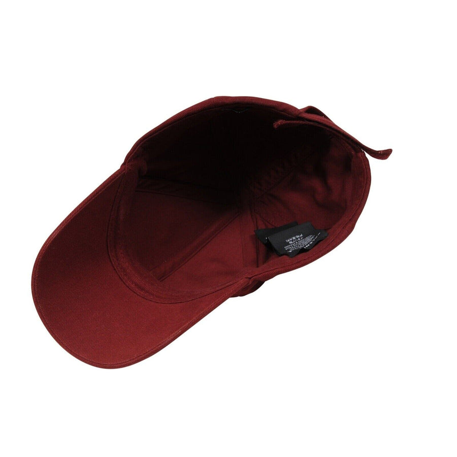 Baseball Cap Large 59 CM Burgundy Red Black Logo Adjustable Hat BALENCIAGA 